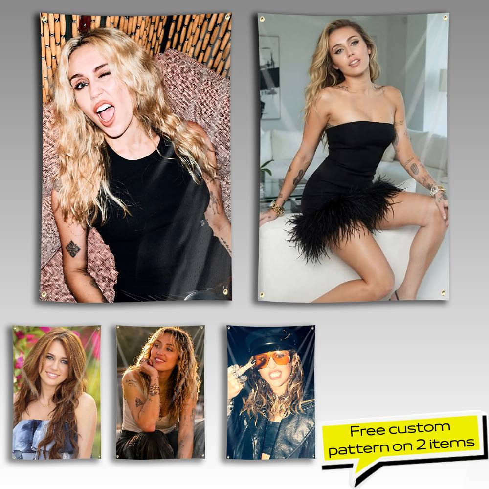Outdoor Camping Usa - Bannière Tapisserie Drapeau M-Miley Cyrus pour