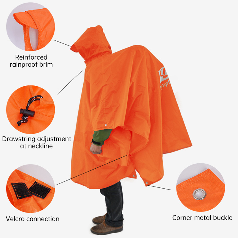 Imperméable 3 en 1 léger pour  - Camping Rain Poncho avis et prix