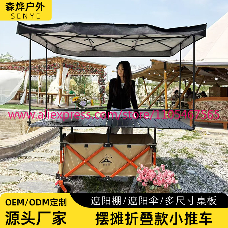1 pièce, grand chariot pliable - Outdoor Camping Trolley avis et prix