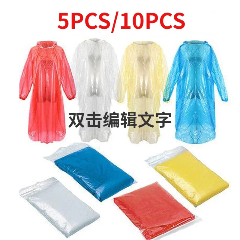 5/10PC imperméable jetable Adu - Camping Rain Poncho avis et prix